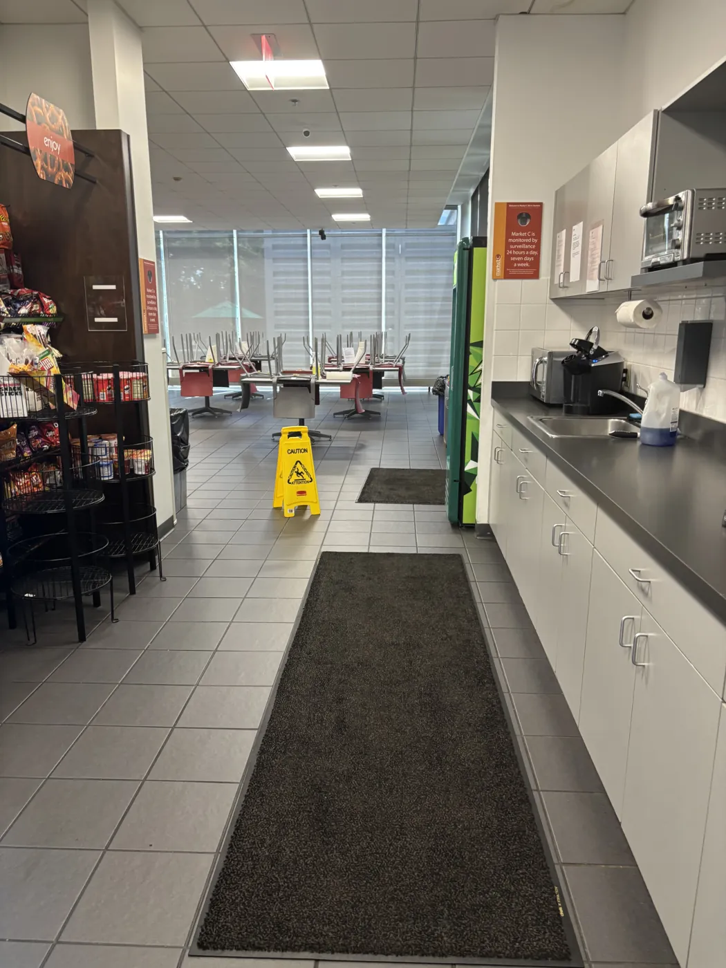 Breakroom cleaning example for a commercial facility
