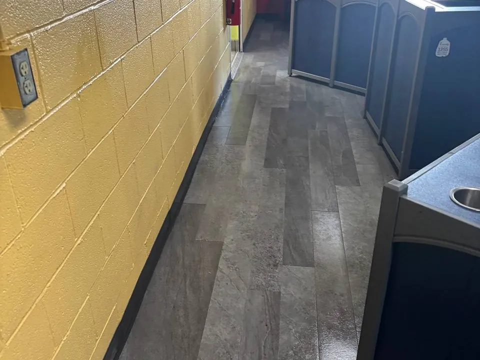 After: commercial common-area corridor cleaned