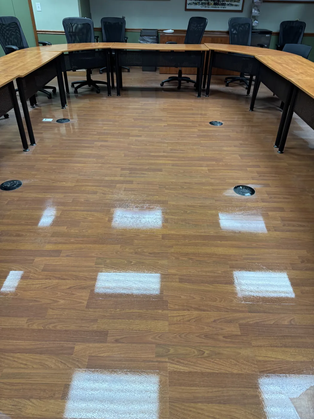 Office common area cleaning example